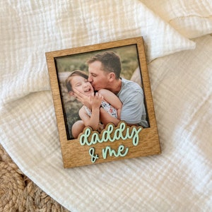 Imán con foto de papá, imán con foto de abuelo, imán con marco de fotos de papá y yo, imán de regalo del Día del Padre, imán con marco de fotos, regalo para papá y abuelo