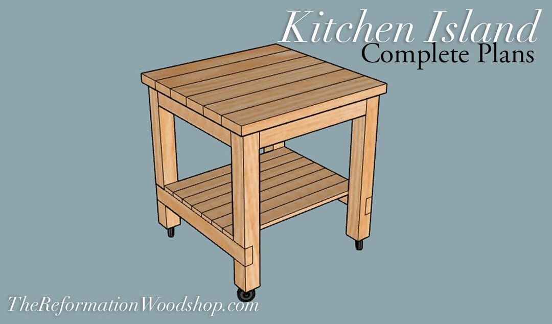 Kitchen Island Woodworking Plans Etsy