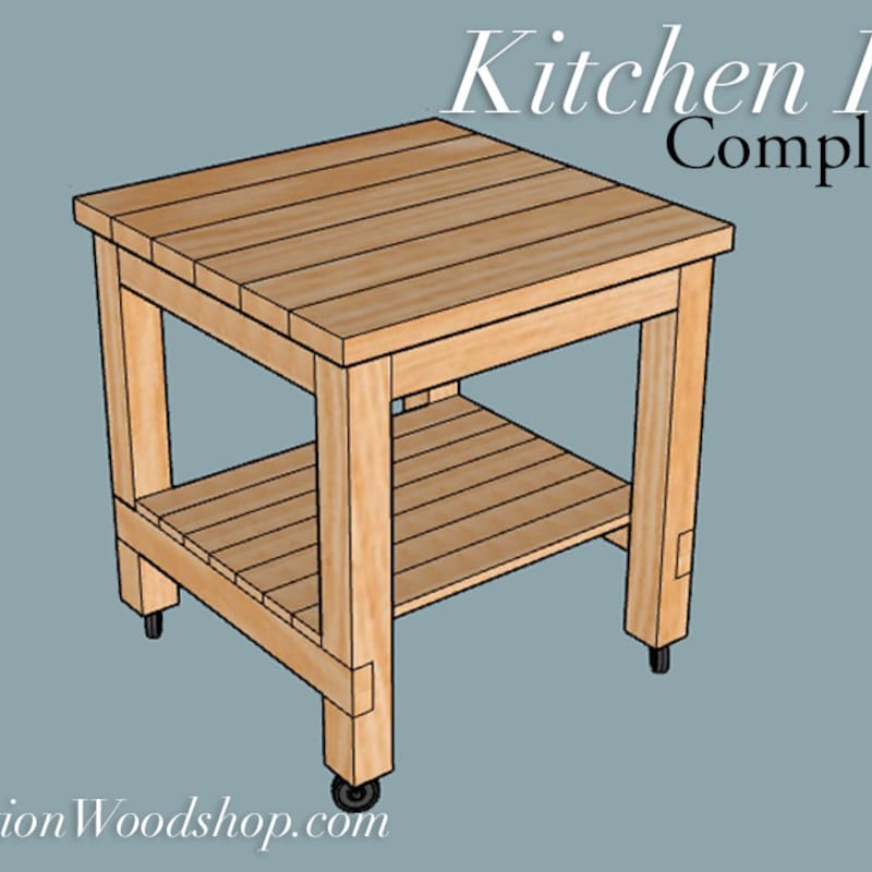 Kitchen Island Woodworking Plans - Etsy