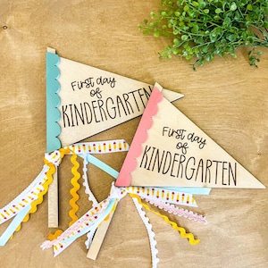 First day of School Pennant Flag Sign, Back to School Photo Prop, Back to School Sign