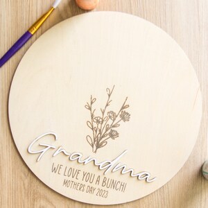 Mother&#39;s Day Grandma Handprint Sign, Custom DIY Handprint Sign, Mother&#39;s Day Present, Custom Mom&#39;s Day Keepsake, Gift for Grandma