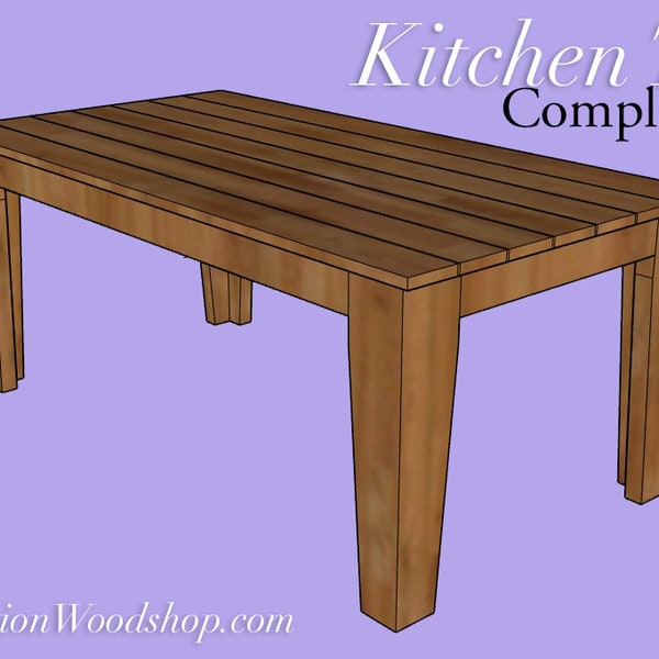 Plans simples de table de cuisine