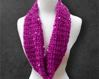 Berry Infinity Scarf, Purple Infinity Scarf, Purple Cowl, Purple Scarf, Berry Cowl, Berry Scarf