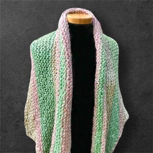 Sundae Stripes Shawl, Multicolor Wrap, Crocheted Shawl, Evening Shawls Wraps