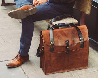 Large Leather Tote Bag, Men's Leather Duffel, Handmade Weekender Bag, Travel Overnight bag, Daytripper, Handbag, Holdall, Men's Fashion, Hip