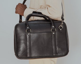 Men's Messenger Bag, Leather Shoulder Bag, 15" Leather Briefcase, Cosmopolitan Fashion, Cross-body Bag, Large Satchel, Laptop Bag