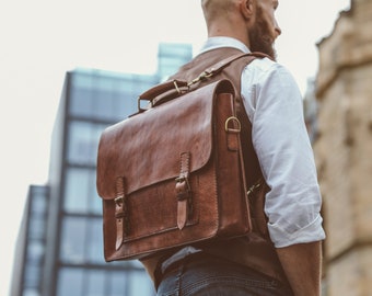 Borsa messenger da uomo, valigetta in pelle da 15", moda cosmopolita, borsa a tracolla fatta a mano, borsa a tracolla in pelle, borsa grande