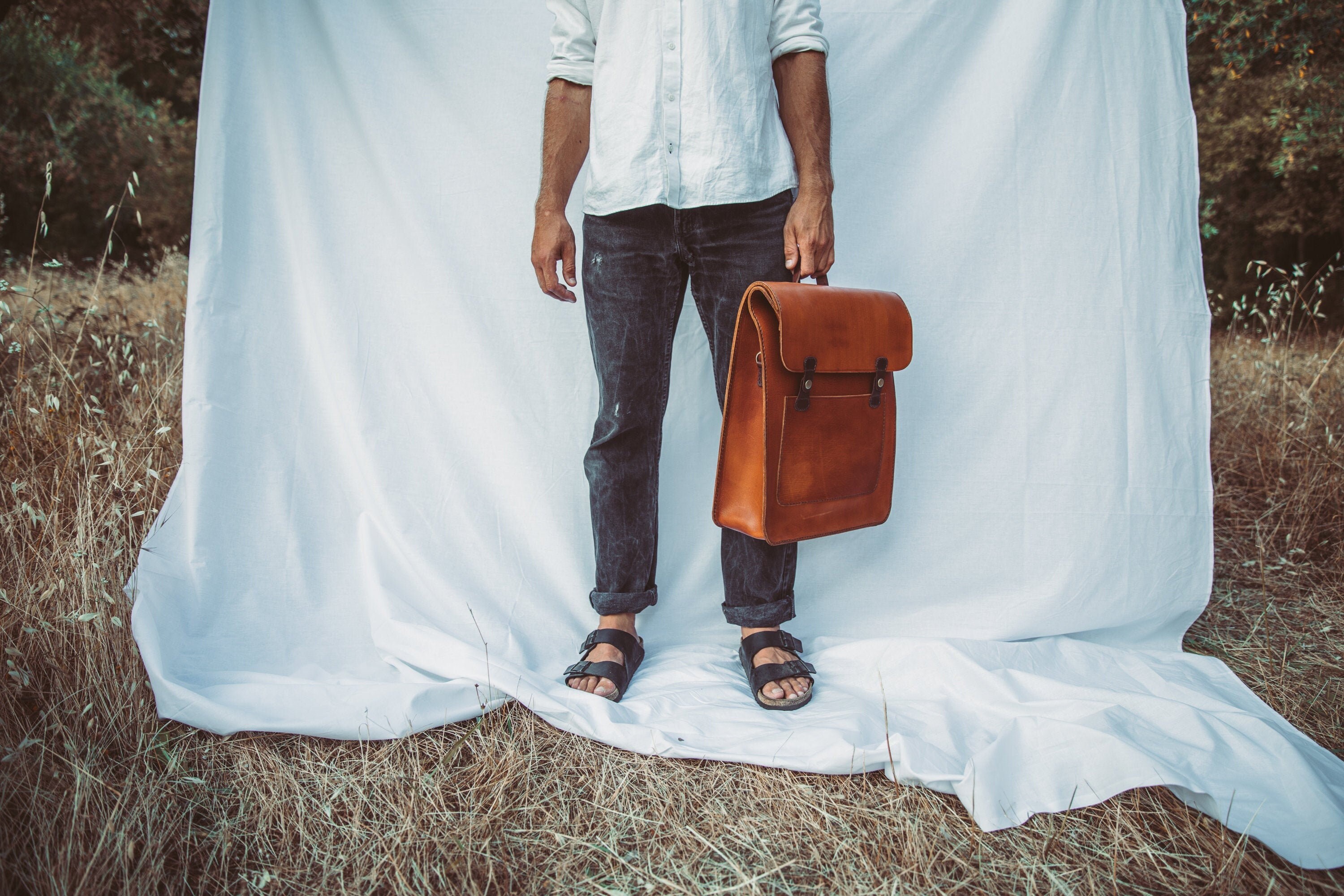 best full grain leather backpack