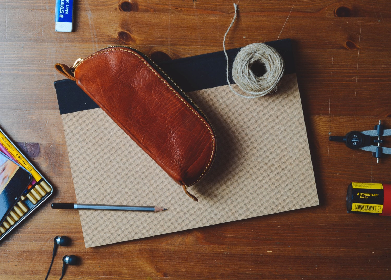 Leather Pencil Case Stationary Bag Pencil Holder Leather Etsy UK