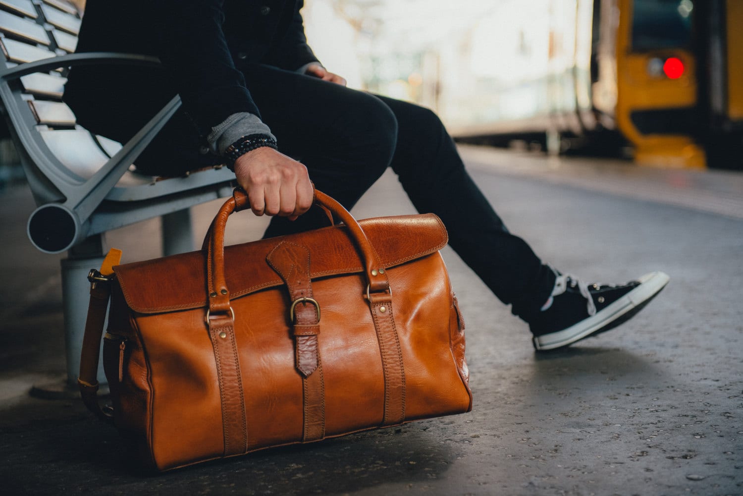 Leather Duffle Bag Men's Overnight Bag Leather Duffel - Etsy UK