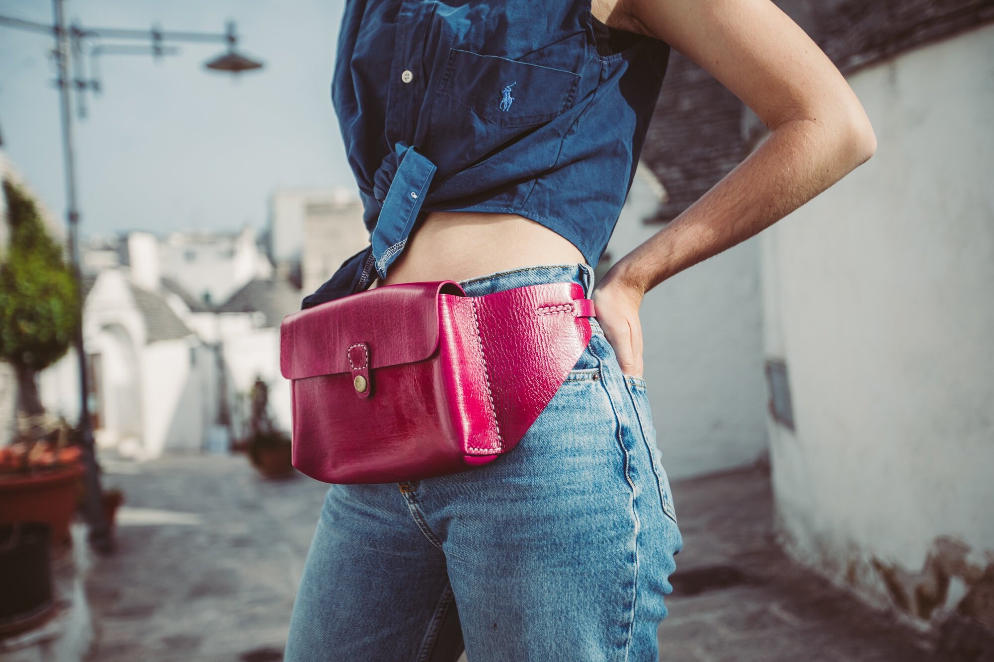 etsy leather fanny pack