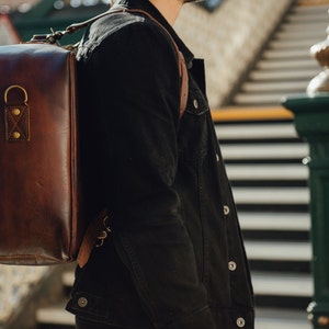 Leather Suitcase, Men's Travel Bag, Handmade Leather Bag, Large Travel Suitcase, Vintage, Retro, Holdall, Men's Fashion, Hip image 3