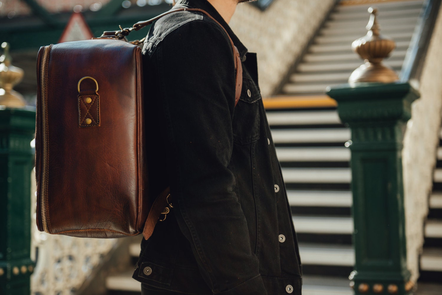 Leather Suitcase Men's Travel Bag Handmade Leather Bag - Etsy