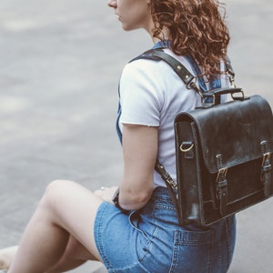 Leather Messenger Bag, 13 Men's Briefcase, Laptop Satchel, Work Bag, Handmade Cross-body Bag, Retro Metropolitan Fashion, Urban Style, Gift image 3