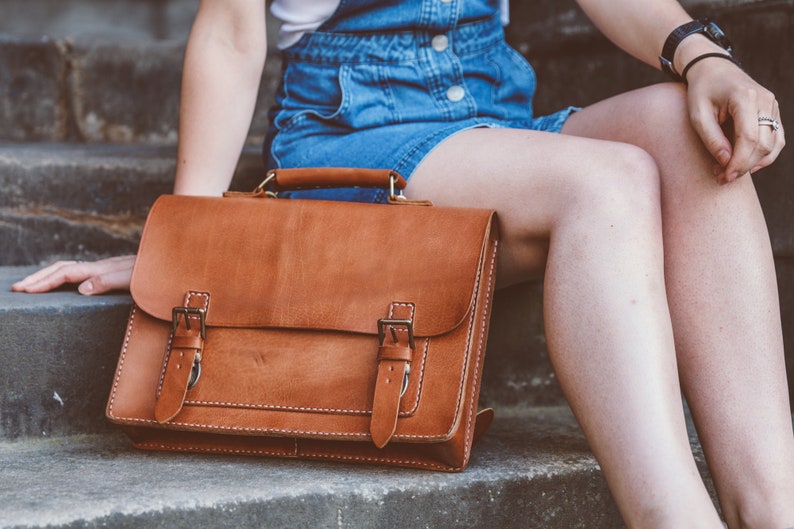 Briefcase Convertible, Leather Messenger, Messenger Bag, Leather Work Bag, Unisex Briefcase, Backpack, Leather Rucksack, Leather Laptop Bag image 4