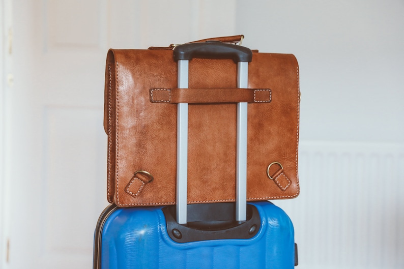 Men's Messenger Bag, 15 Leather Briefcase, Cosmopolitan Fashion, Handmade Cross-body Bag, Leather Shoulder Bag, Large Satchel image 5