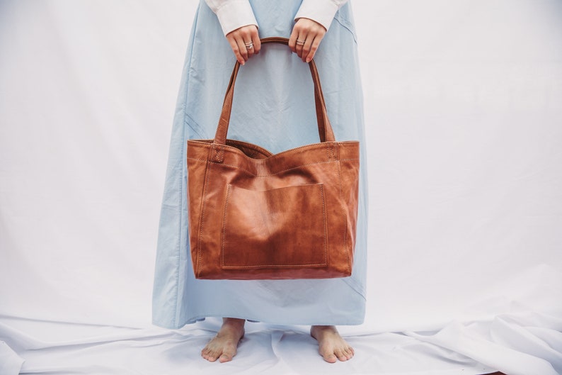 Large Capacity Leather Tote