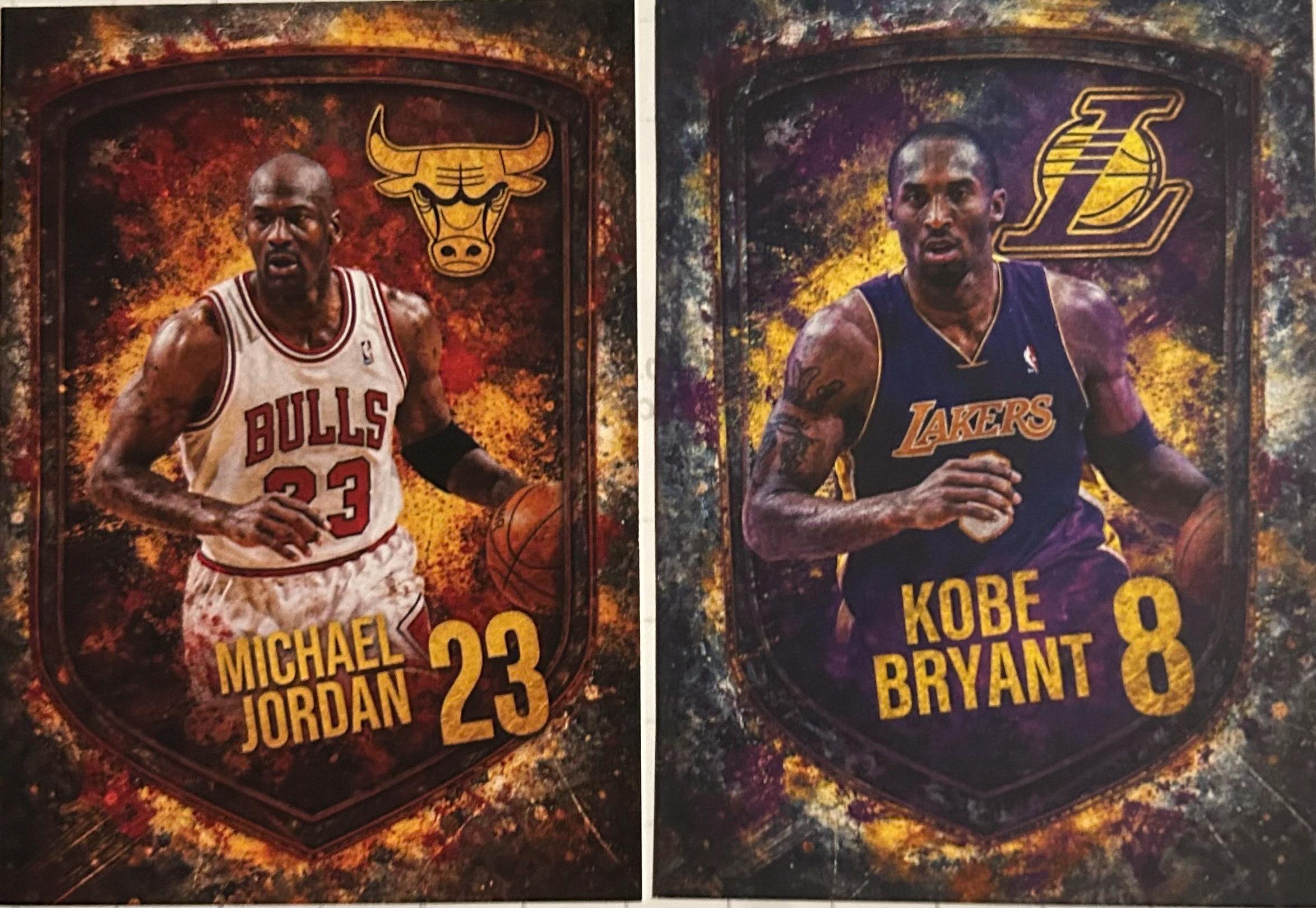 Michael Jordan and Kobe Bryant Card - Etsy