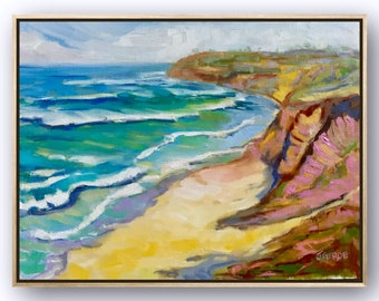 San Diego Coastal Oil Painting: Original Plein Air California Landscape (12x16)