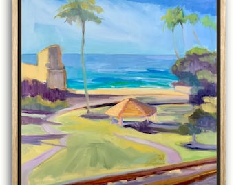 Buccaneer Beach Oil Painting: Oceanside California Coastal Art