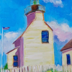 Point Loma Lighthouse Oil Painting: San Diego Plein Air Art, 8x6 image 3