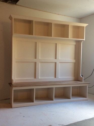 Banco Halltree con cubículos banco de almacenamiento de barro | Etsy