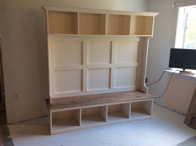 Banco Halltree con cubículos banco de almacenamiento de barro | Etsy