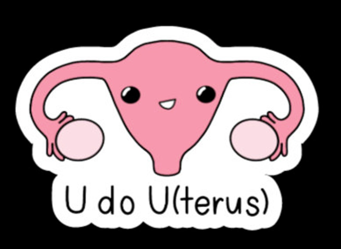 Uterus Riddles U Do Uterus Sticker - Funny Medical Decal for Med Student, Doctor ...