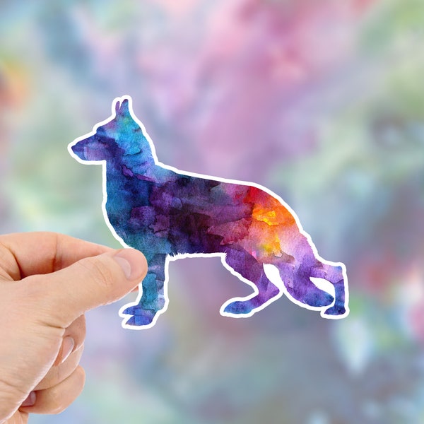 German Shepard Waterproof Vinyl Sticker - Stickers - Fun Stickers - We Can Dance Stickers  - cute stickers - thank you stickers  Item527