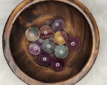 Mini 16mm Candy Fluorite Spheres w/ Stand ~ Intuitively Chosen
