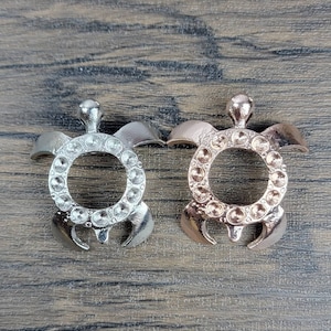 Silver or Rose Gold Turtle Mini Sphere Stands