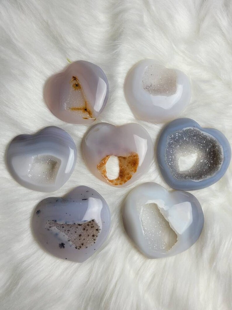 Druzy Agate Hearts You Pick image 1