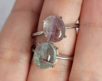 Adjustable Silver Plated Fluorite Rings ~ You Pick! (ASFR1)