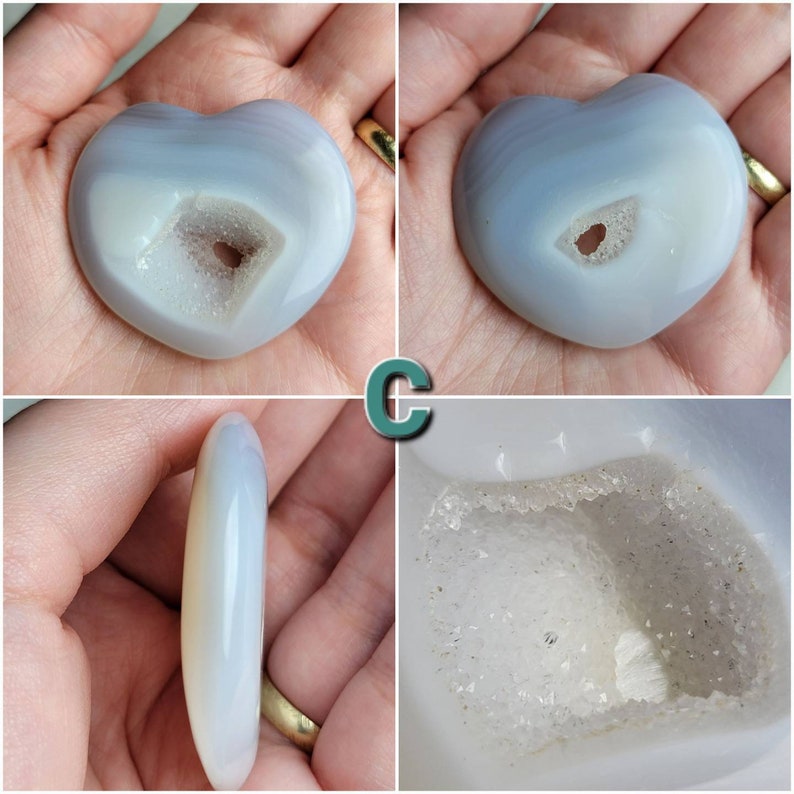 Druzy Agate Hearts You Pick C