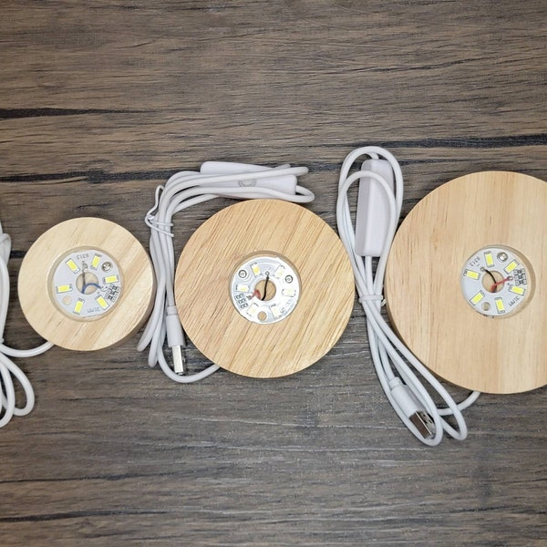 Round White LED Sphere Stands - Small + Large Sizes
