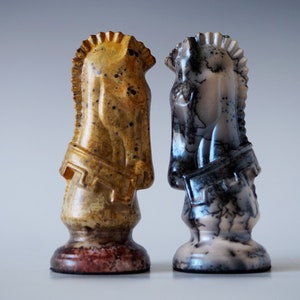 50% Deposit Commission Project, Handmade Raku Chess Set, NO BOARD, Complete with 32 Pieces 3 and 4 image 1