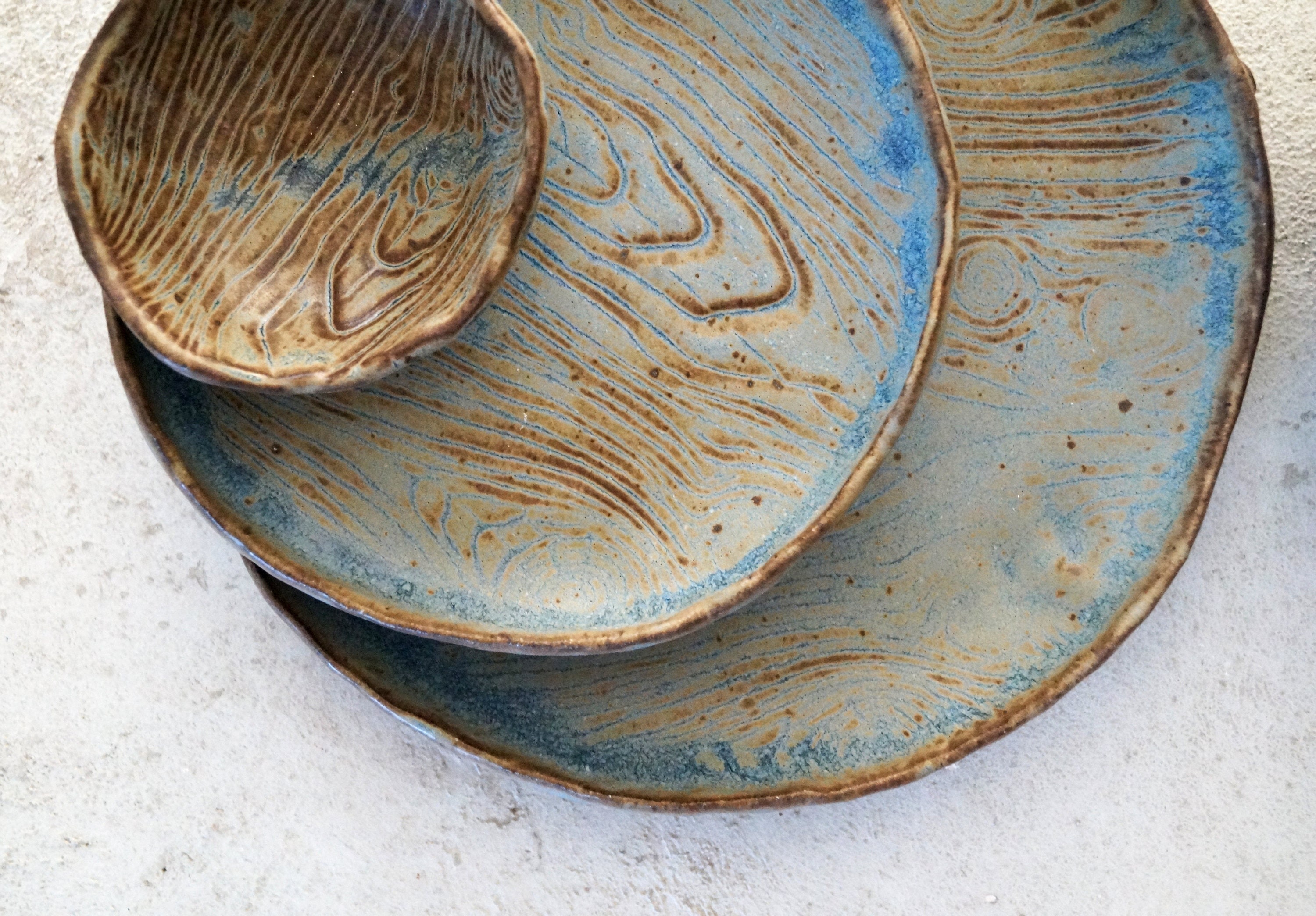 Handmade Ceramic Dish Set, Ceramic Dinner Plates, Serving/Decorative ... Handmade Ceramic Dish Set, Ceramic Dinner Plates, Serving/Decorative ...