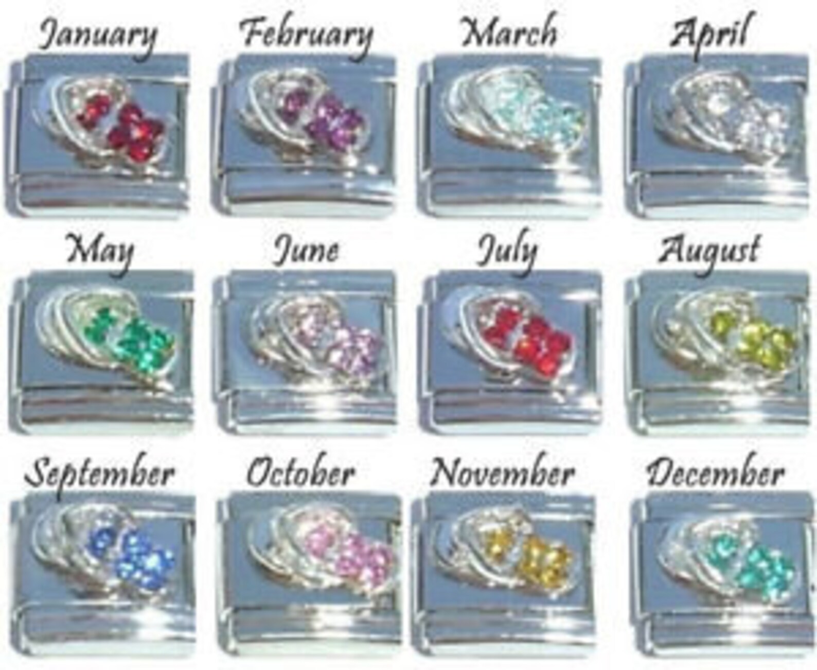 Birthstone Sandal Italian Charms Etsy