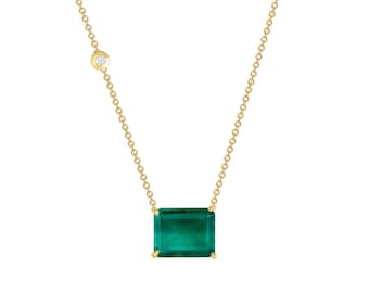 Emerald Choker Hand made  Gemstone Necklace Birthstone Pendant Gift for her Gift for Dainty Necklace Minimalist Necklace Layered Necklace