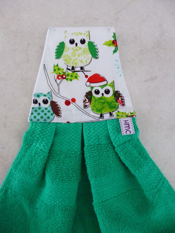 Owl Hand Towel for Kitchen or Bath Decor Gift