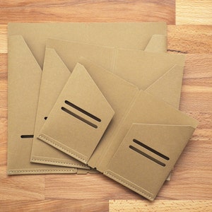 Cartella lavabile in carta Kraft per Midori Traveler's Notebook