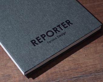 Taroko Reporter Black Edition - Cuaderno de papel A5 Sanzen Tomoe River encuadernado con alambre