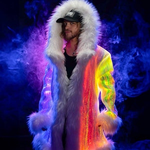 Light up fur vest online