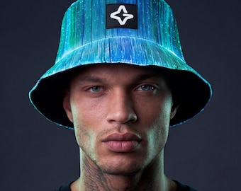 Cappello a secchiello con LED – Cappello luminoso a colori variabili per rave, festival e Burning Man
