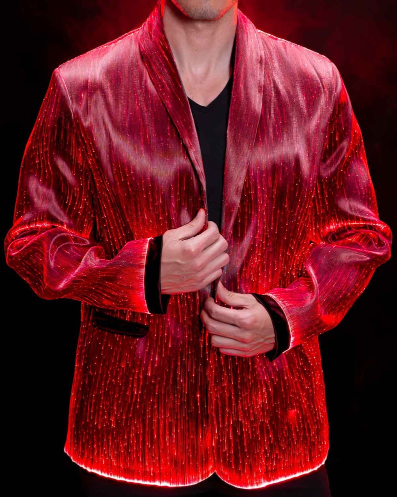 LED Light up Jacket for Men Formal Party Outfit Music Fesitval Outfit ...