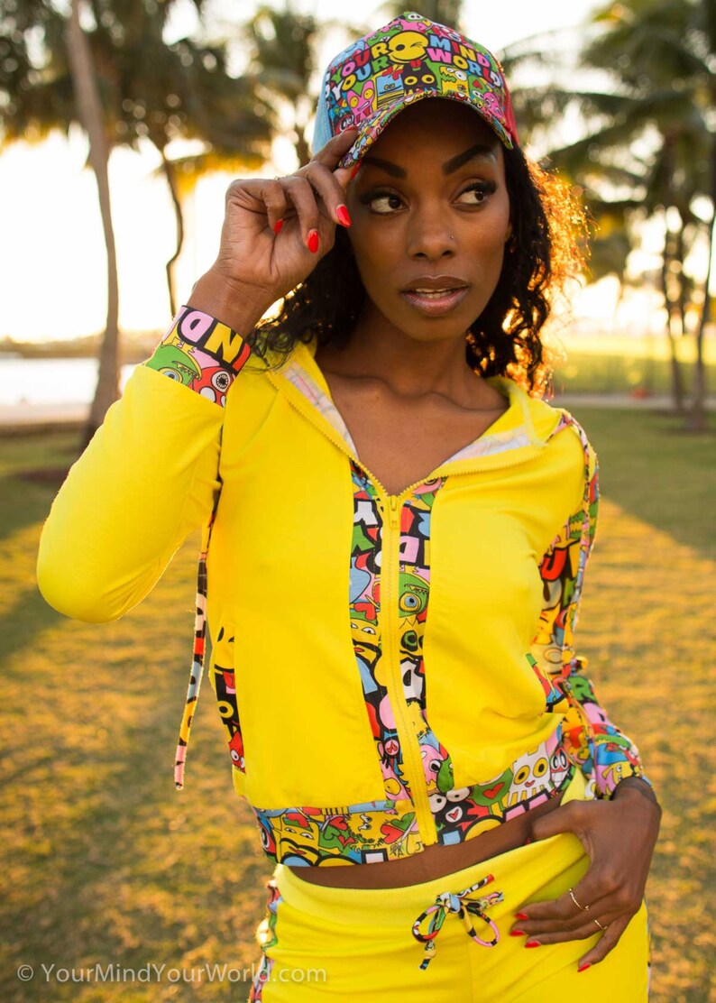 Cute Zip Up Hoodies EDM Outfits Girls Hooded Sweatshirt Etsy