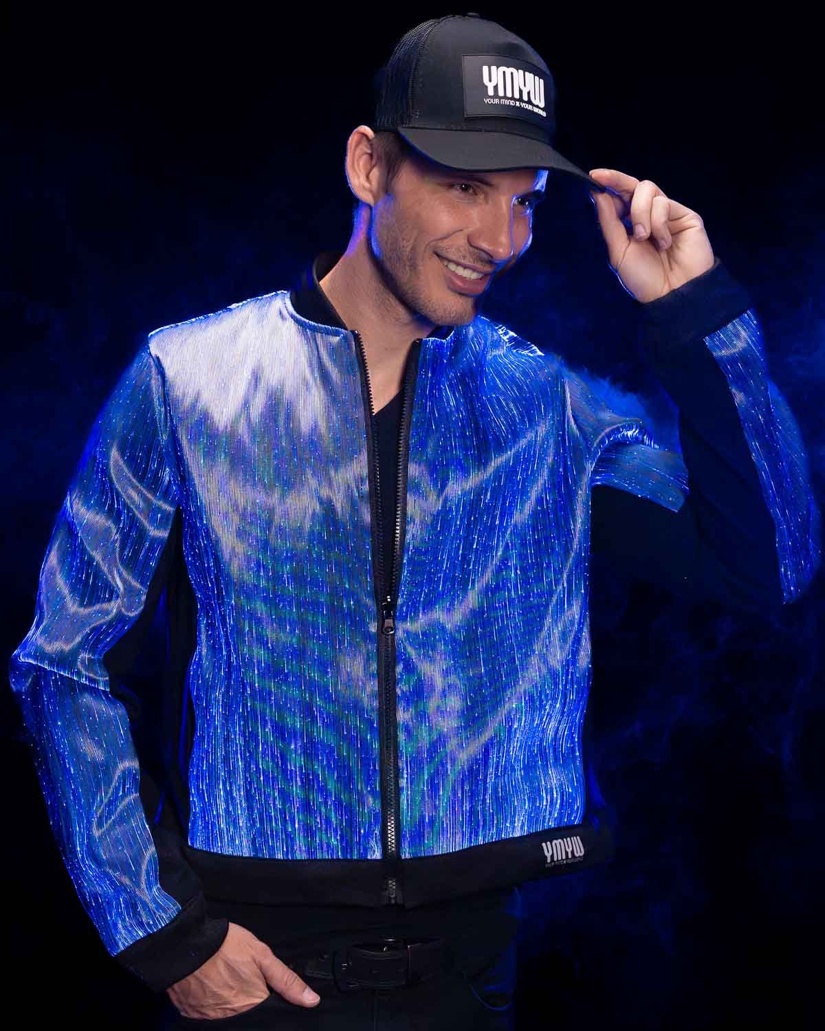 Lucky Rave LUCKY STAR Led Bomber Jacket Mens Rave Outfit Burning Man Outfit EDC ...