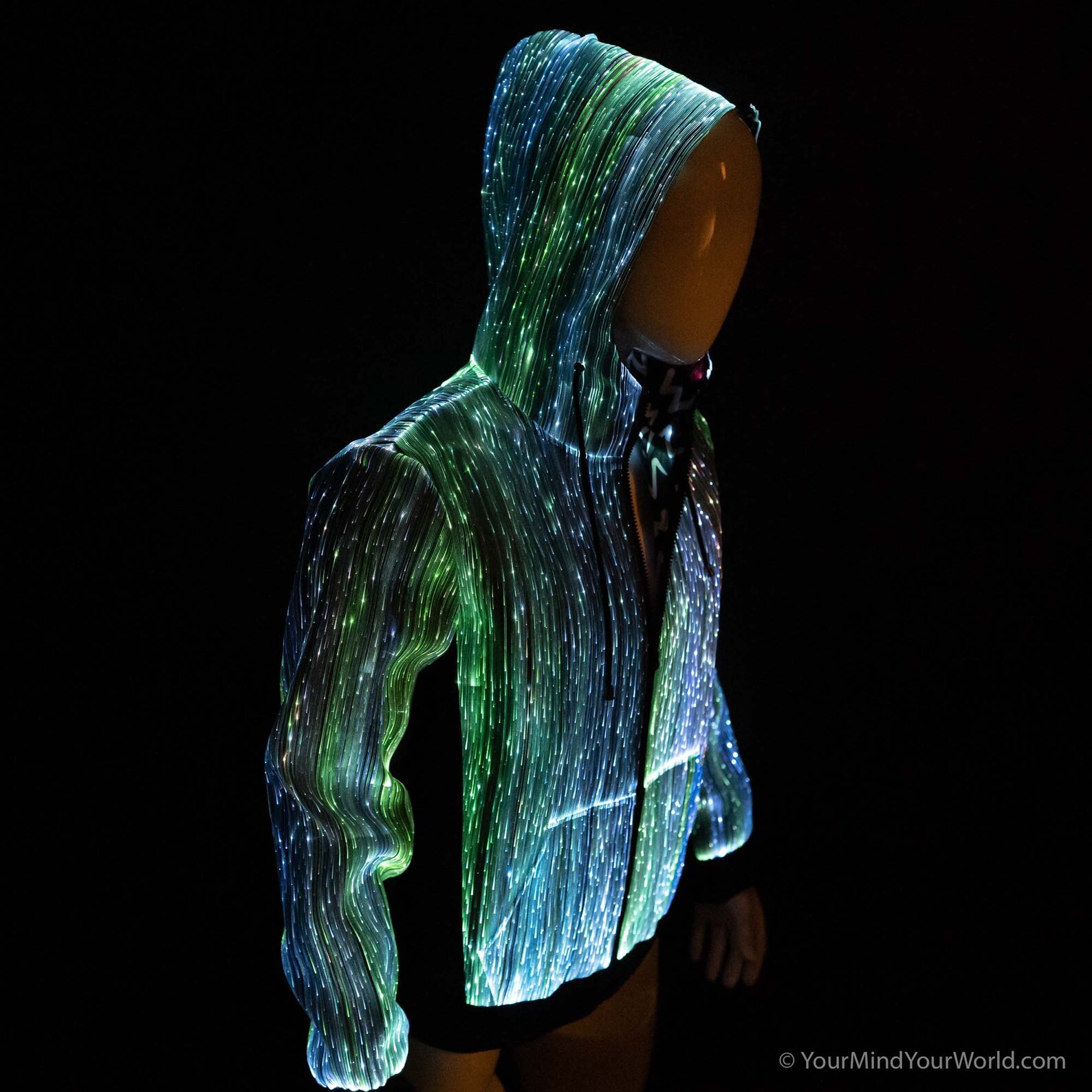LED Hoodie Long Sleeve Light Up Hoodie Fiber Optic Hoodie Etsy