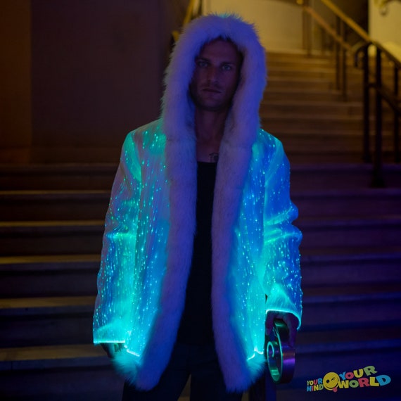 Light up fur coat Clearance
