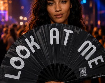 LOOK AT ME Clack Fan – duży wentylator ręczny na festiwale, imprezy przy basenie i parady równości